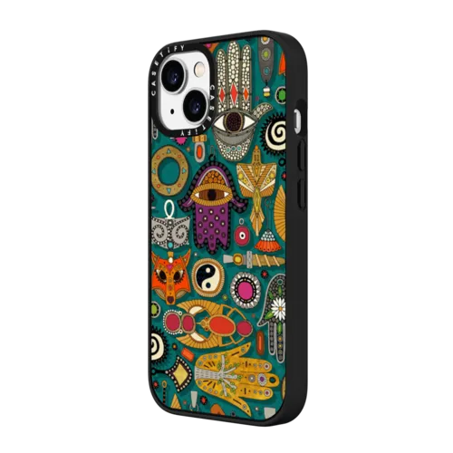 TALISMANS viridian green | iPhone 15 / Impact Case MagSafe Compatible / Matte Black | Image 2