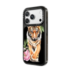 Tiger and peonies | iPhone 18 Pro Max / Impact Case MagSafe Compatible - Glossy / Glossy Black | Image 2