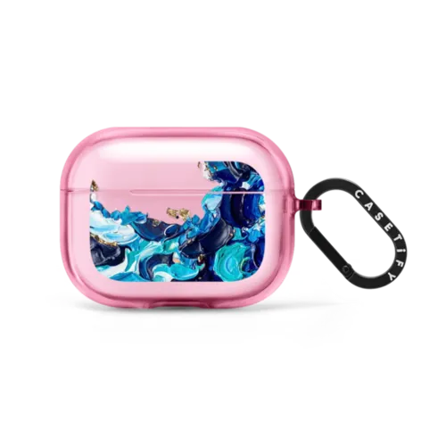 Frosted Airpods Pro Case By Ann Upton | AirPods Pro 2 / Earbuds Impact Case / Pink Fizz | Image 1