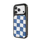 BLUE CHECKERS | iPhone 18 Pro Max / Impact Case MagSafe Compatible - Glossy / Glossy Black | Image 2