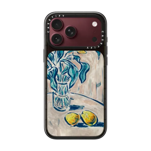 Lemons + Buds by Jimmy Thompson | iPhone 18 Pro Max / Impact Case MagSafe Compatible - Glossy / Glossy Black | Image 1