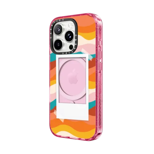 Warm Waves with Polaroid Opening by Oh So Graceful | iPhone 16 Pro Max / Impact Case MagSafe Compatible / Pink Fizz | Image 2