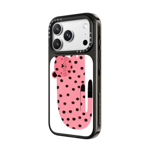 PINK TIGER by Daria Solak Illustrations | iPhone 18 Pro Max / Impact Case MagSafe Compatible - Glossy / Glossy Black | Image 2