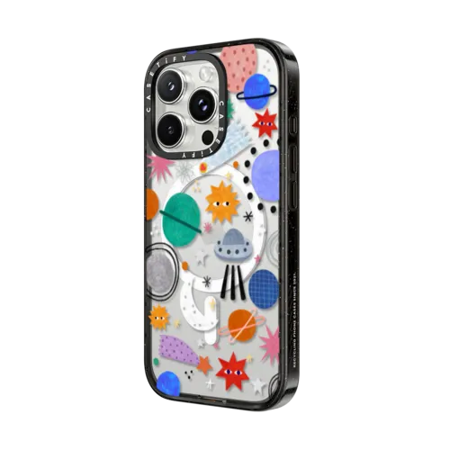 SPACE by Daria Solak Illustrations | iPhone 16 Pro / Impact Case MagSafe Compatible / Black | Image 2