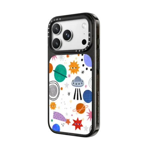 SPACE by Daria Solak Illustrations | iPhone 18 Pro / Impact Case MagSafe Compatible - Glossy / Glossy Black | Image 2