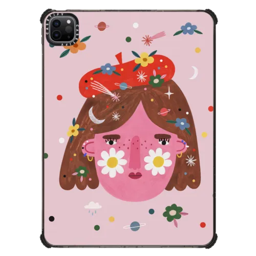 COSMIC GIRL  by Daria Solak Illustrations | iPad Pro 11-inch (3rd/4th gen) / iPad Impact Case / Black | Image 1
