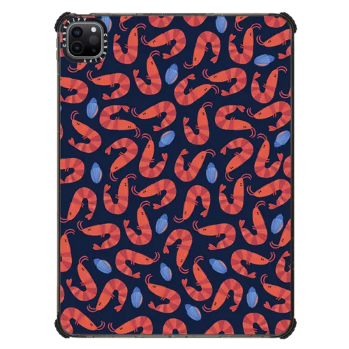 SHRIMPS  by Daria Solak Illustrations | iPad Pro 11-inch (3rd/4th gen) / iPad Impact Case / Black | Image 1