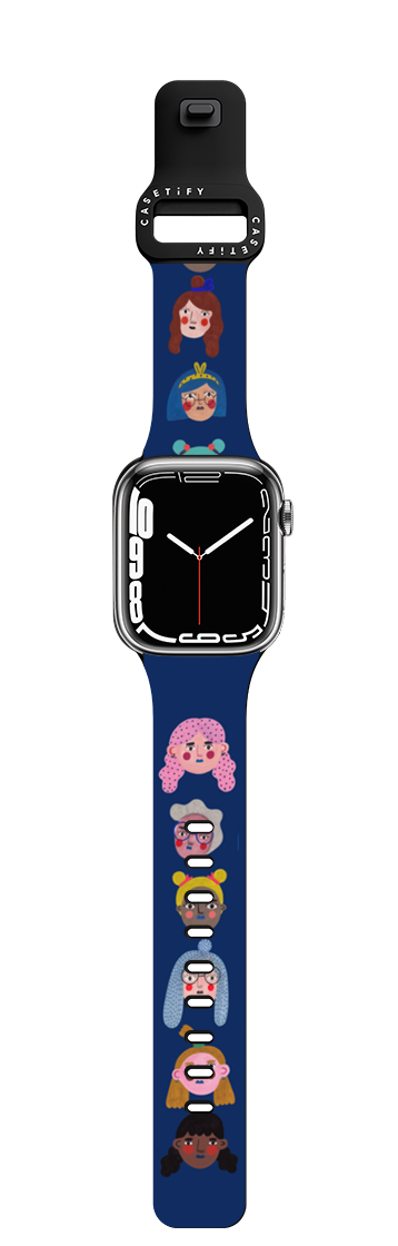 GIRLS by Daria Solak Illustrations | Apple Watch Series 7-9 (45mm) / Impact Band / Black | Image 1