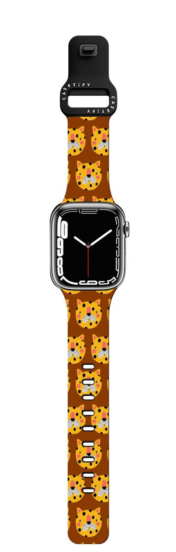 TIGERS by Daria Solak Illustrations | Apple Watch Series 7-9 (45mm) / Impact Band / Black | Image 1