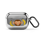 MONKEY by Daria Solak Illustrations | AirPods Pro 2 / Earbuds Mirror Case / Silver | Image 1
