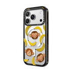 MONKEYS by Daria Solak Illustrations | iPhone 17 Pro Max / Impact Case MagSafe Compatible / Black | Image 2