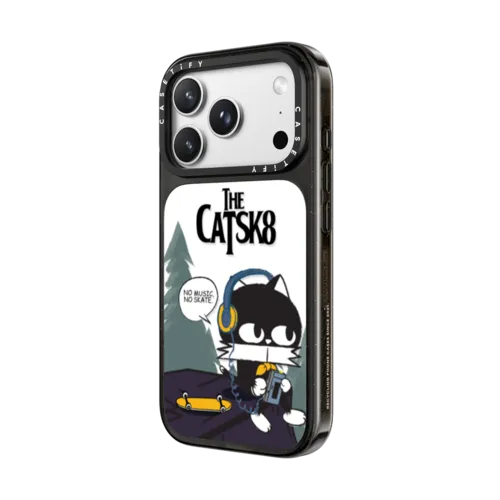 NO MUSIC, NO SKATE. | iPhone 18 Pro Max / Impact Case MagSafe Compatible - Glossy / Glossy Black | Image 2