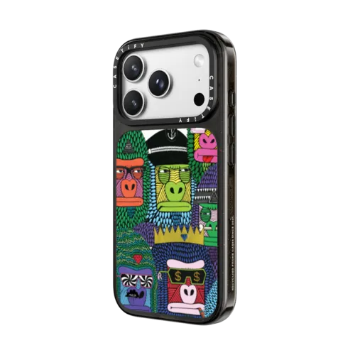 Gorilla Crew Iphone Case by Mulga | iPhone 18 Pro Max / Impact Case MagSafe Compatible - Glossy / Glossy Black | Image 2