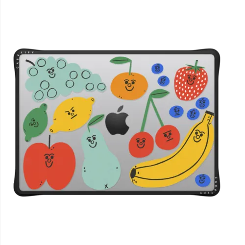 Fruit Salad Macbook Case by Tess Smith-Roberts | MacBook Pro 14-inch (M1 - M5) / MacBook Impact Case / Black | Image 2