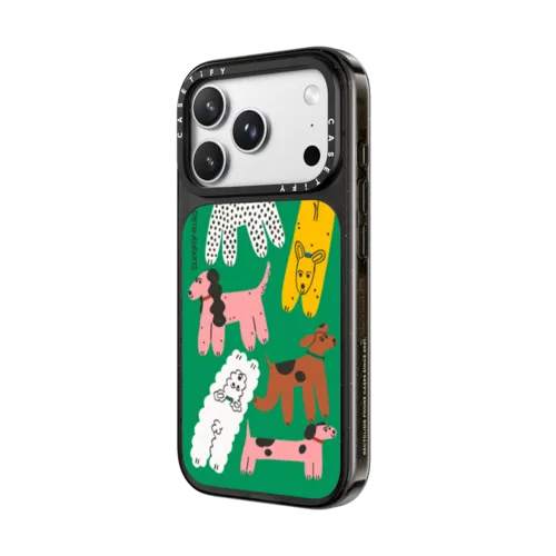Dog Park iPhone Case by Tess Smith-Roberts | iPhone 18 Pro Max / Impact Case MagSafe Compatible - Glossy / Glossy Black | Image 2