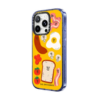 Breakfast iPhone Case by Tess Smith-Roberts | iPhone 16 Pro Max / Impact Case MagSafe Compatible / Glitter Indigo | Image 2