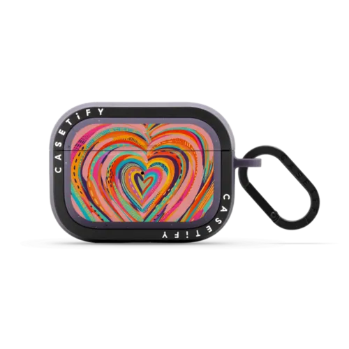 EttaVee Art Heart No.2 | AirPods Pro 2 / Earbuds Bounce Case / Matte Deep Purple | Image 1