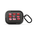 Polka Daub Lips | AirPods Pro 2 / Earbuds Bounce Case / Matte Charcoal | Image 1
