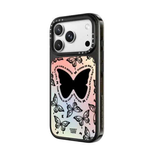 You Give Me Butterflies | iPhone 18 Pro Max / Impact Case MagSafe Compatible - Glossy / Glossy Black | Image 2