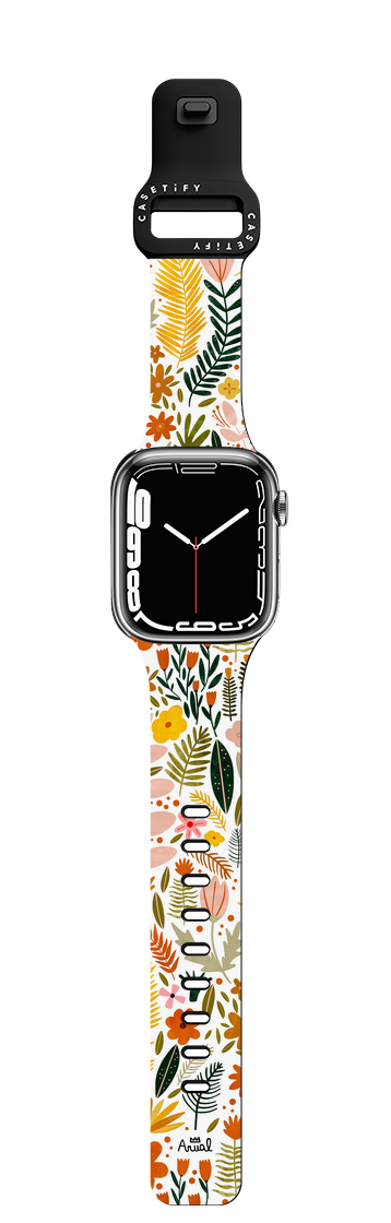Plants & flowers by Arual | Apple Watch Series 7-9 (45mm) / Impact Band / Black | Image 1