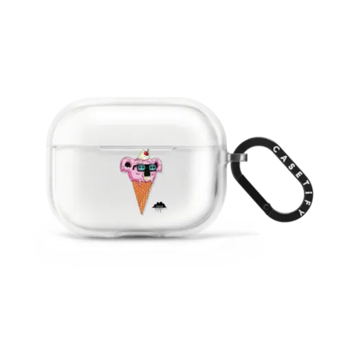 Icecream Ian the Koala Airpods Pro Case by Mulga | AirPods Pro 2 / Earbuds Impact Case / Frost | Image 1