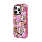 Chilling with the Funky Cats iPhone case by Mulga | iPhone 16 Pro Max / Impact Case MagSafe Compatible / Pink Fizz | Image 2