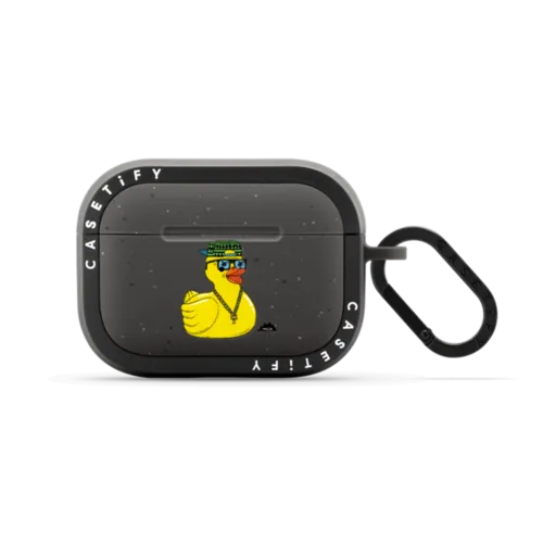 Donnie the Duck Airpods Pro Case by Mulga | AirPods Pro 2 / Earbuds Bounce Case / Matte Charcoal | Image 1