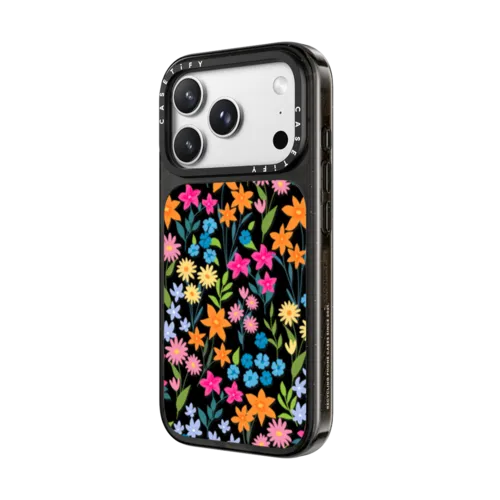bright spring flowers - daisy floral pattern | iPhone 18 Pro Max / Impact Case MagSafe Compatible - Glossy / Glossy Black | Image 2