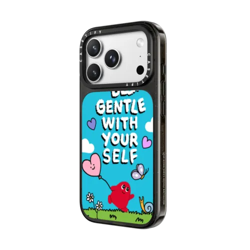 Be Gentle With Yourself | iPhone 18 Pro Max / Impact Case MagSafe Compatible - Glossy / Glossy Black | Image 2