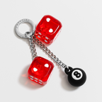 Charm Keychain - C² Lucky Dice - Red