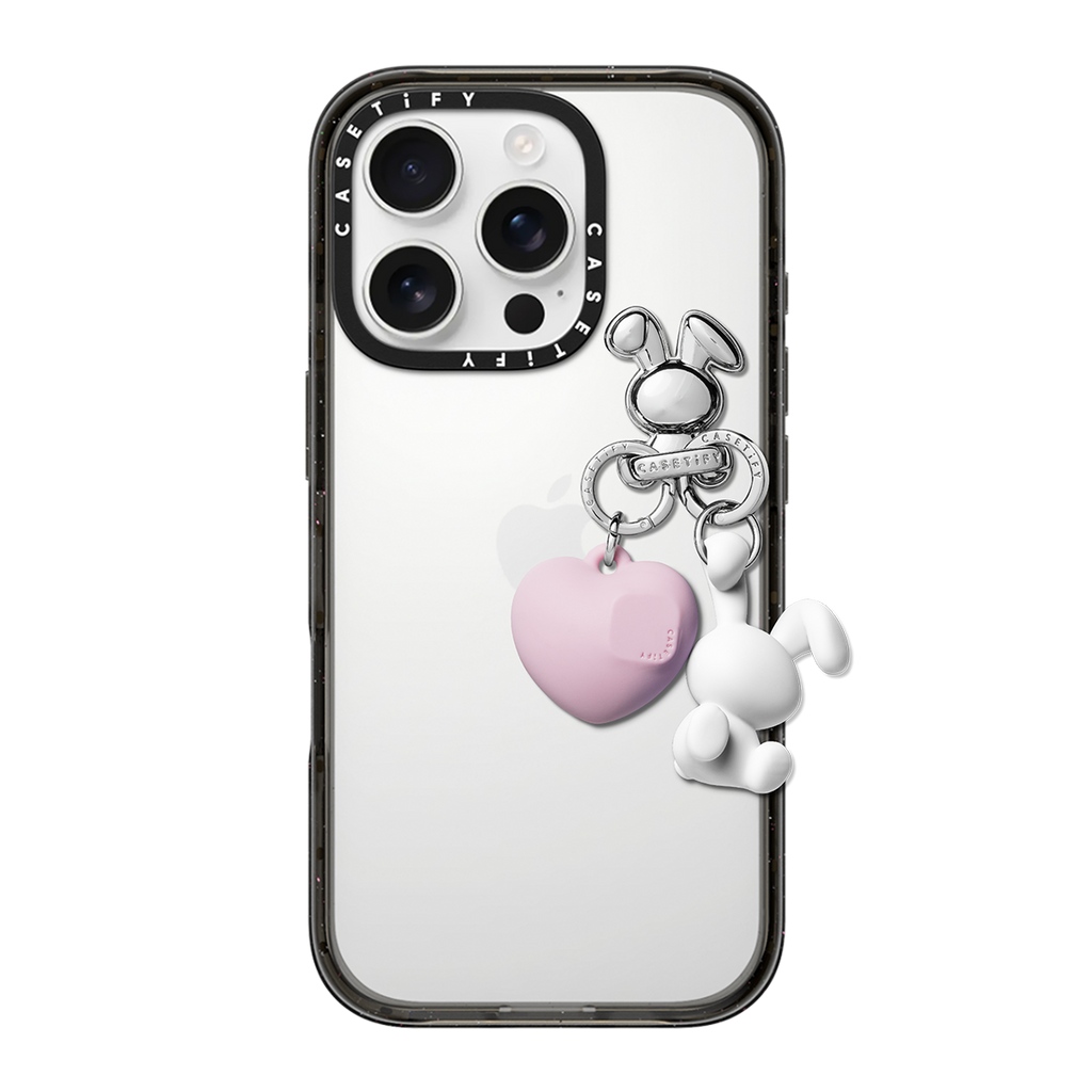 Charm Keychain - Bunny - White