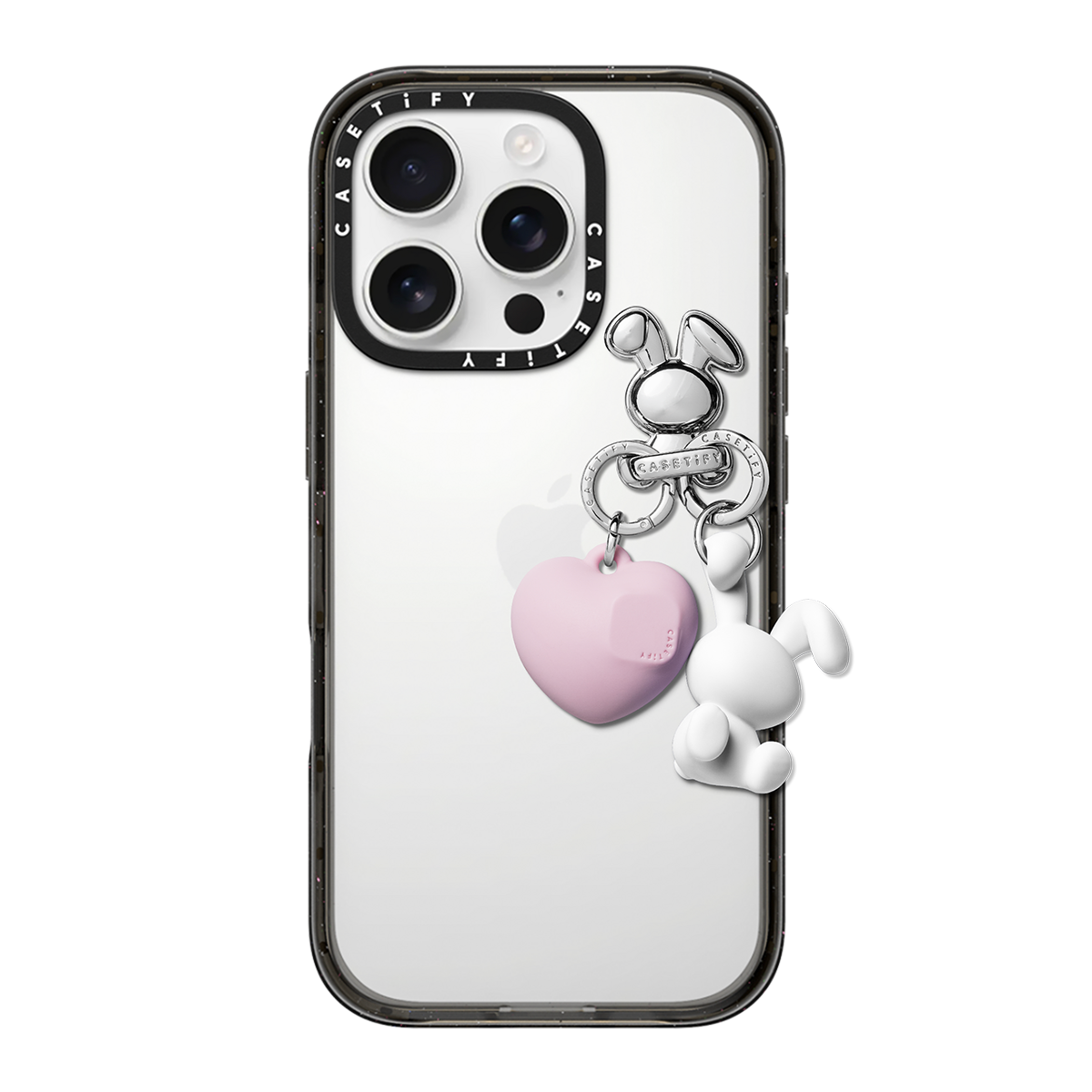 Charm Keychain - Bunny - White