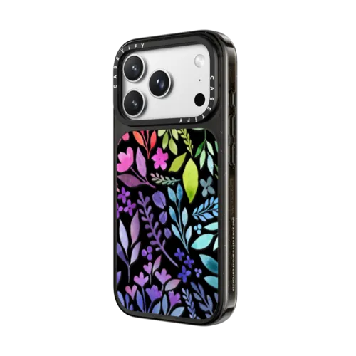 Floral Rainbow | iPhone 18 Pro Max / Impact Case MagSafe Compatible - Glossy / Glossy Black | Image 2