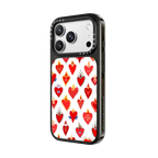 flaming heart love pattern | iPhone 18 Pro Max / Impact Case MagSafe Compatible - Glossy / Glossy Black | Image 2