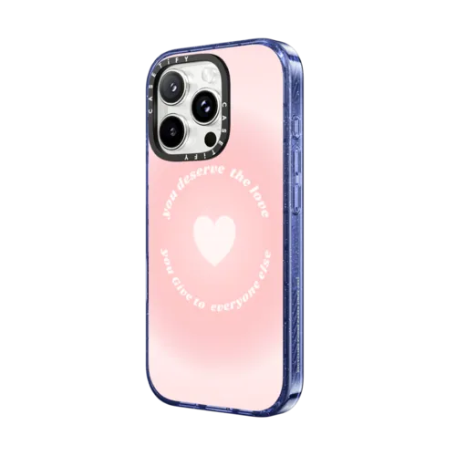YOU DESERVE THE LOVE | iPhone 16 Pro Max / Impact Case MagSafe Compatible / Glitter Indigo | Image 2