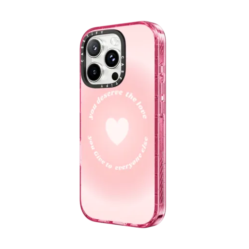 YOU DESERVE THE LOVE | iPhone 16 Pro Max / Impact Case MagSafe Compatible / Pink Fizz | Image 2