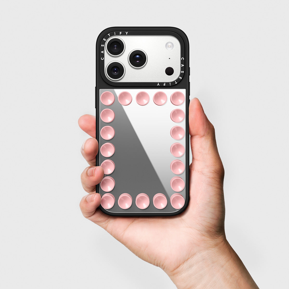 iPhone 17 Pro Max - Stick-it Mirror Case - Primrose Pink