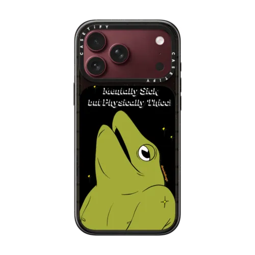 Mentally Sick but Physically Thicc! | iPhone 18 Pro Max / Impact Case MagSafe Compatible - Glossy / Glossy Black | Image 1