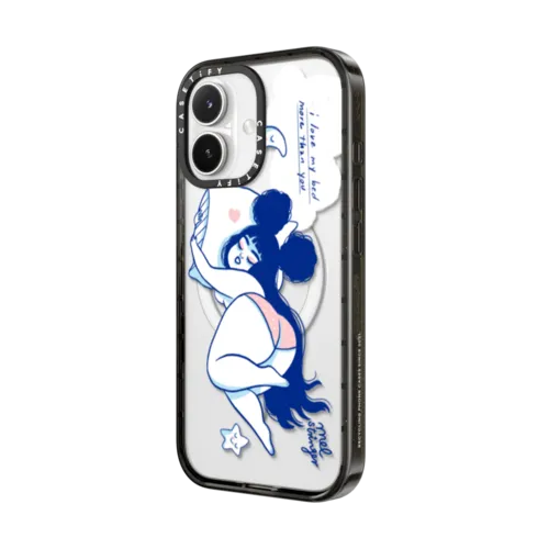 I Love My Bed By Mel Stringer | iPhone 17 / Impact Case MagSafe Compatible / Black | Image 2