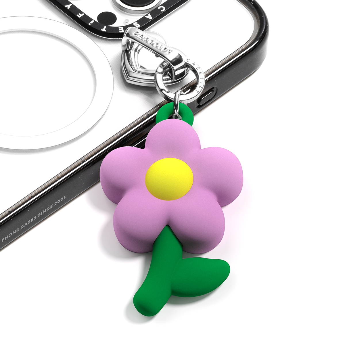 Charm Keychain - Silicon Flower - Radish