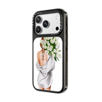 Lady with tulips | iPhone 18 Pro Max / Impact Case MagSafe Compatible - Glossy / Glossy Black | Image 2
