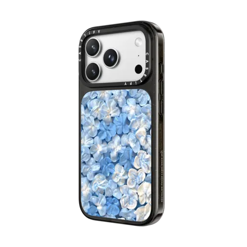 Blue Hydrangea Iphone Case By Ann Upton | iPhone 18 Pro Max / Impact Case MagSafe Compatible - Glossy / Glossy Black | Image 2