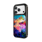 WELCOME TO UTOPIA - Colorful Magical Forest Abstract Trees Floral Nature Galaxy Flowers Rainbow Bold Whimsical Fairy Land Painting | iPhone 18 Pro Max / Impact Case MagSafe Compatible - Glossy / Glossy Black | Image 2