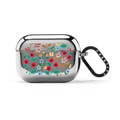 Colorful Floral Airpods Case | AirPods Pro 2 / Earbuds Mirror Case / Silver | Image 1