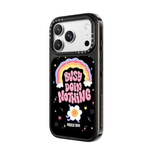 Busy Doing Nothing | iPhone 18 Pro / Impact Case MagSafe Compatible - Glossy / Glossy Black | Image 2