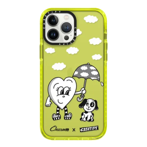 STAY WITH YOU | iPhone 13 Pro Max / Impact Case / Neon Yellow | Image 1