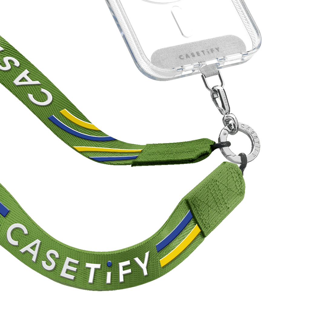 Team CASETiFY Slogan Cross-Body Strap - Green  | Image 1