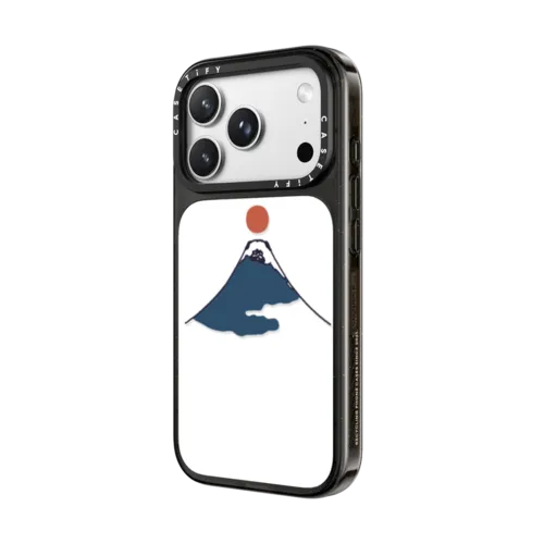 Abstract Mount Fuji Pug | iPhone 18 Pro Max / Impact Case MagSafe Compatible - Glossy / Glossy Black | Image 2