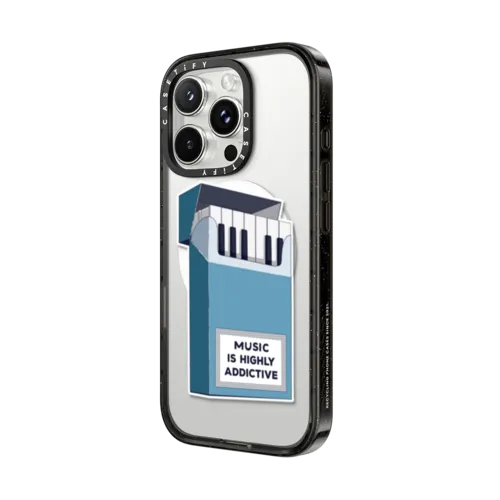 Music is highly addictive | iPhone 16 Pro Max / Impact Case MagSafe Compatible / Black | Image 2