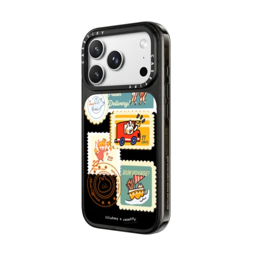 Postage Party | iPhone 18 Pro Max / Impact Case MagSafe Compatible - Glossy / Glossy Black | Image 2